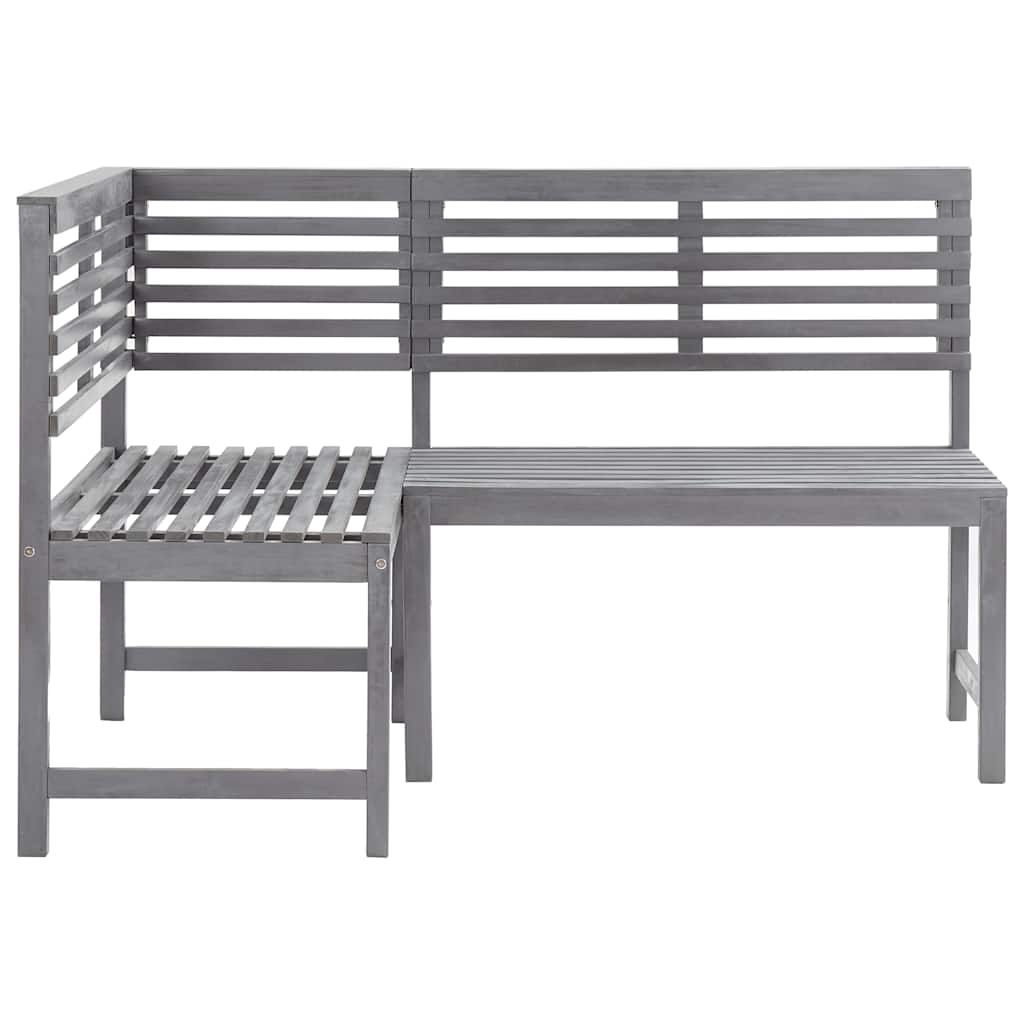Tuinhoekbank 140 cm massief acaciahout grijs