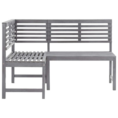 Tuinhoekbank 140 cm massief acaciahout grijs