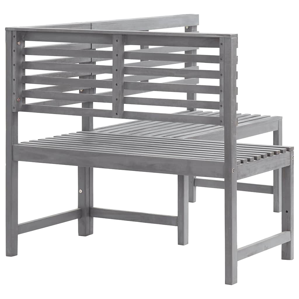 Tuinhoekbank 140 cm massief acaciahout grijs