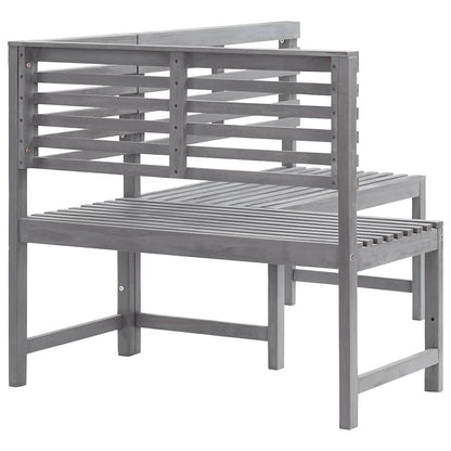 Tuinhoekbank 140 cm massief acaciahout grijs