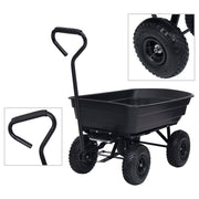 Kiepwagen tuin 75L 300kg zwart