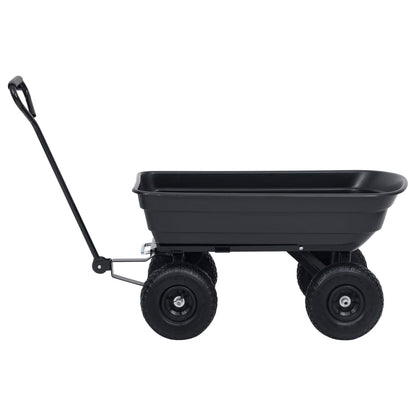 Tuinkiepwagen 300 Kg 75 L Zwart