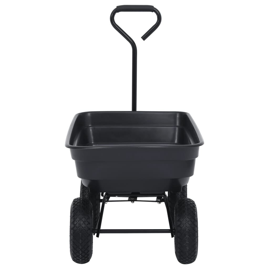 Tuinkiepwagen 300 Kg 75 L Zwart