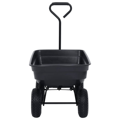 Tuinkiepwagen 300 Kg 75 L Zwart
