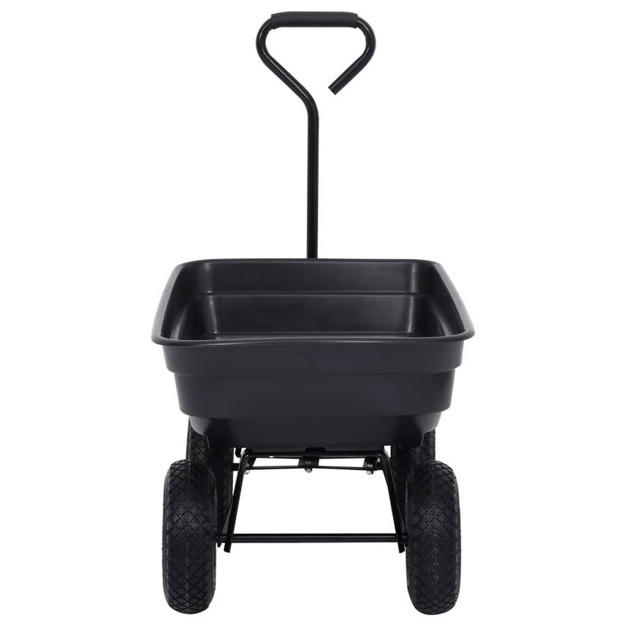 Tuinkiepwagen 300 Kg 75 L Zwart