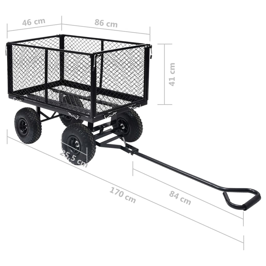 Tuinwagen 350 kg Zwart