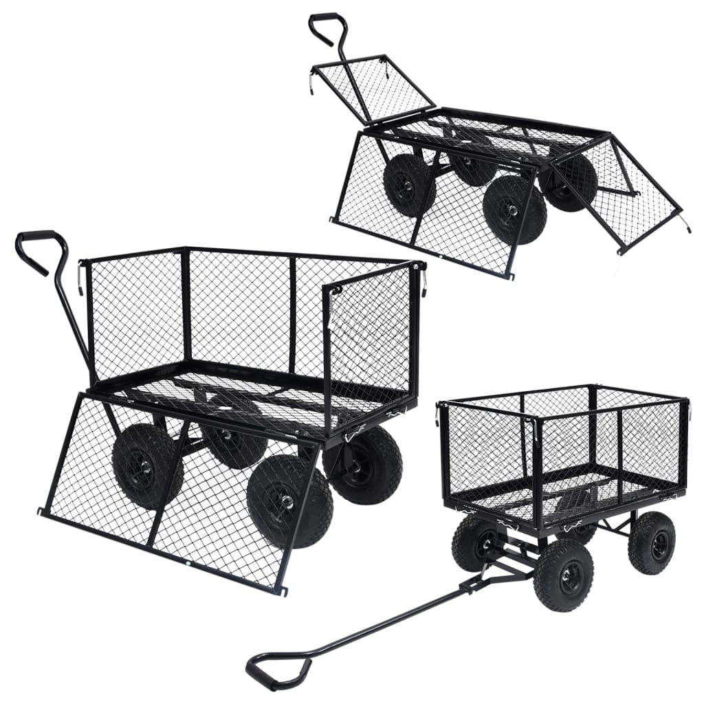 Tuinwagen 350 kg Zwart