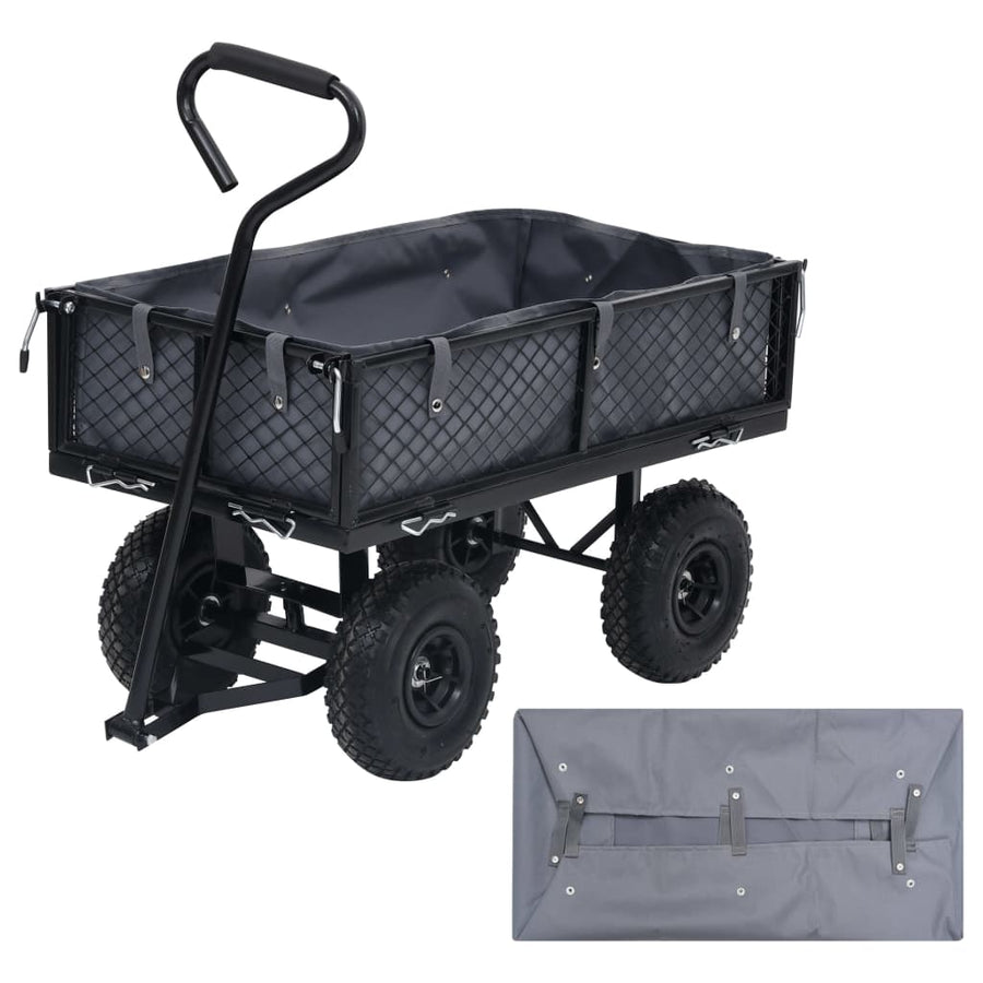 Tuinwagenvoering Stof 81 x 41 x 21 cm Donkergrijs