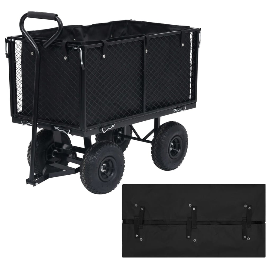 Tuinwagenvoering Stof 81 x 41 x 40 cm Zwart