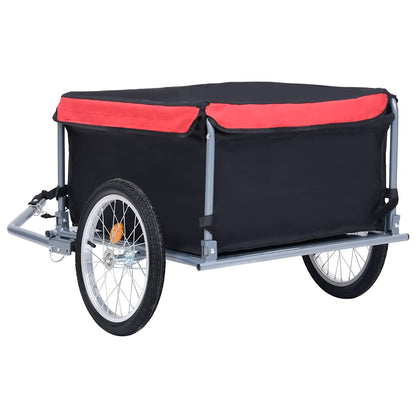 Fietstrailer 65 Kg Zwart en rood