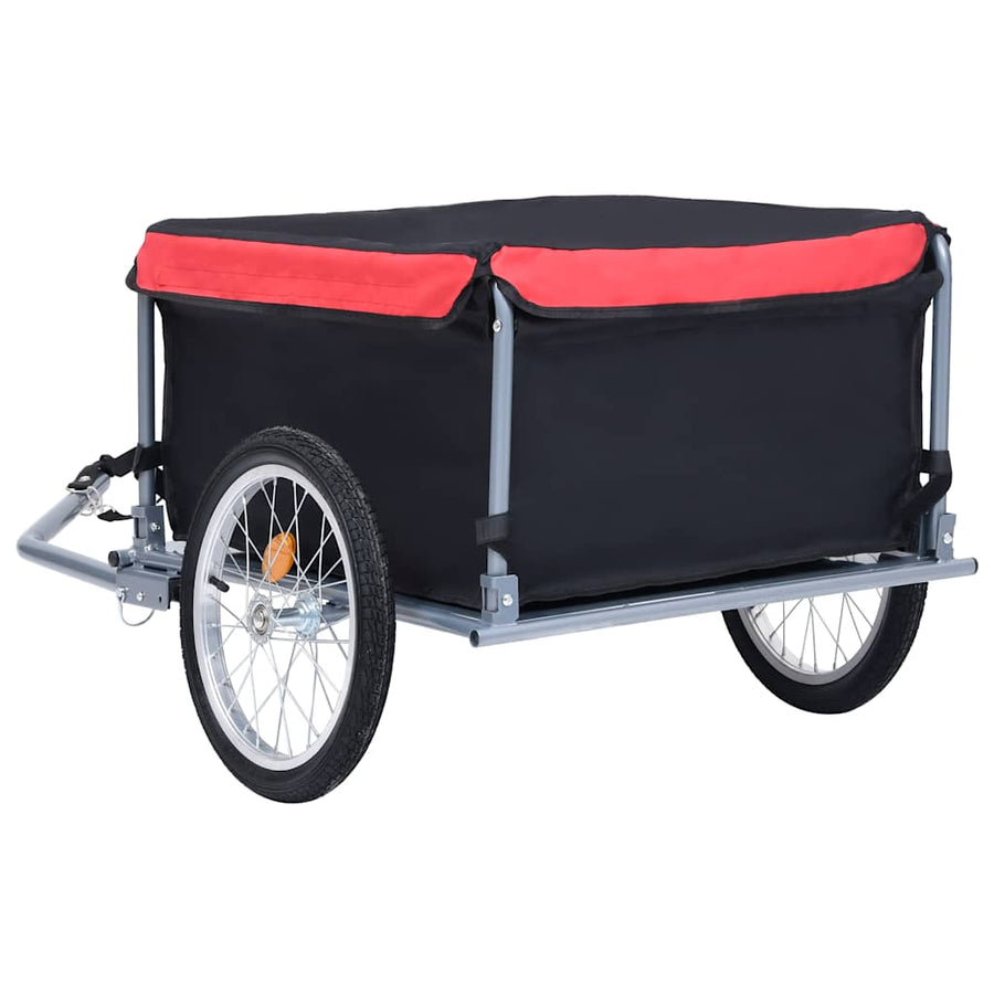 Fietstrailer 65 Kg Zwart en rood