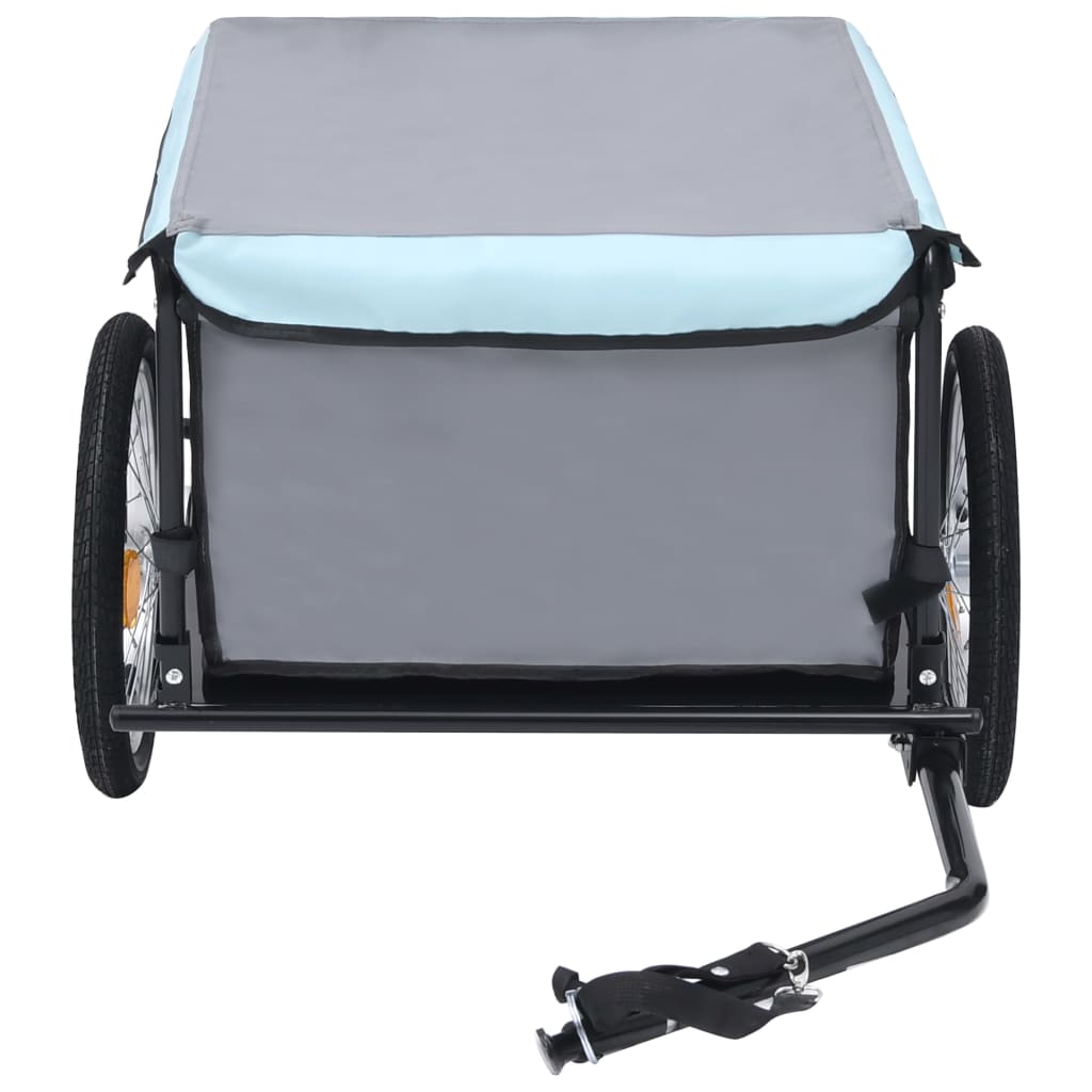 Fietstrailer 65 Kg Zwart en blauw