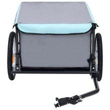 Fietstrailer 65 Kg Zwart en blauw