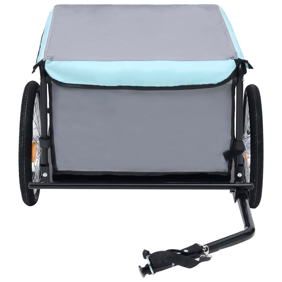 Fietstrailer 65 Kg Zwart en blauw