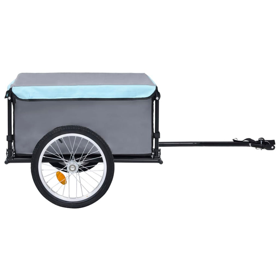 Fietstrailer 65 Kg Zwart en blauw