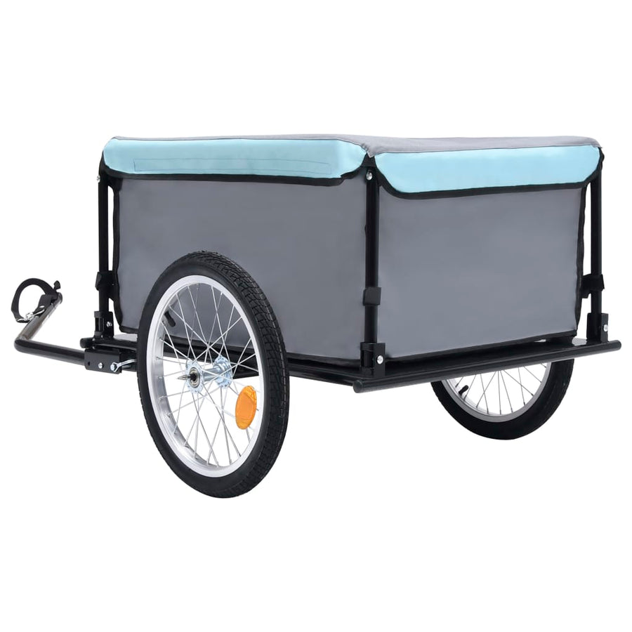 Fietstrailer 65 Kg Zwart en blauw