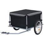 Fietstrailer 65 kg zwart grijs