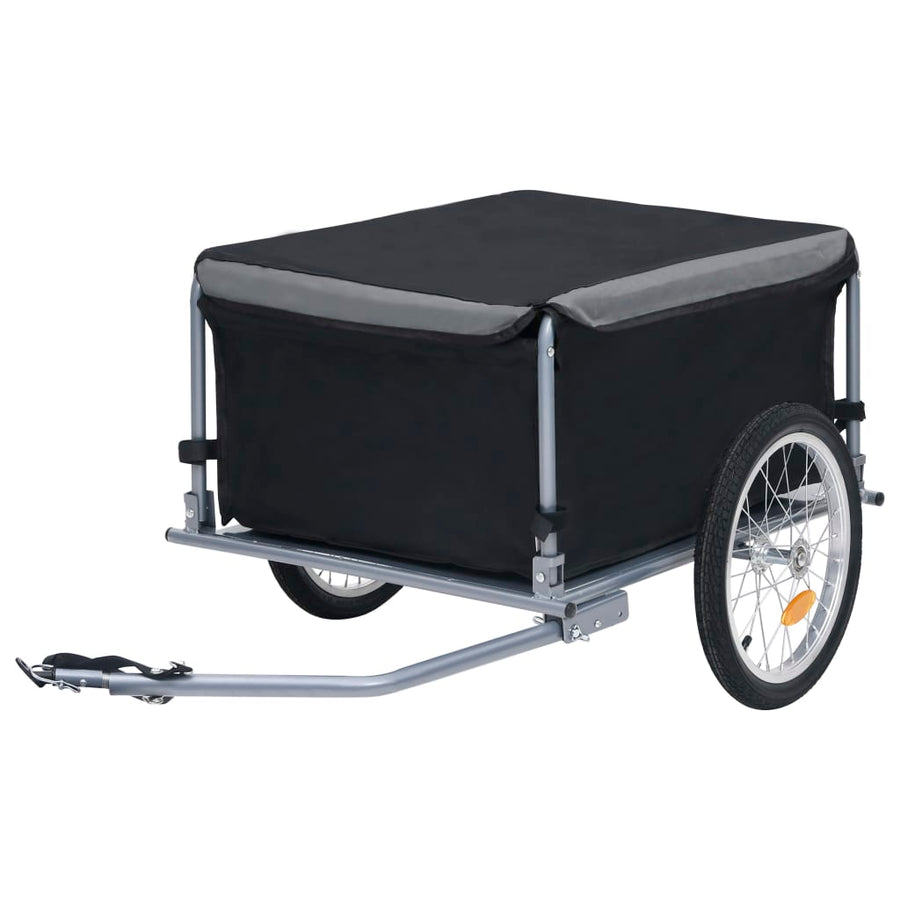 Fietstrailer 65 Kg Zwart en grijs