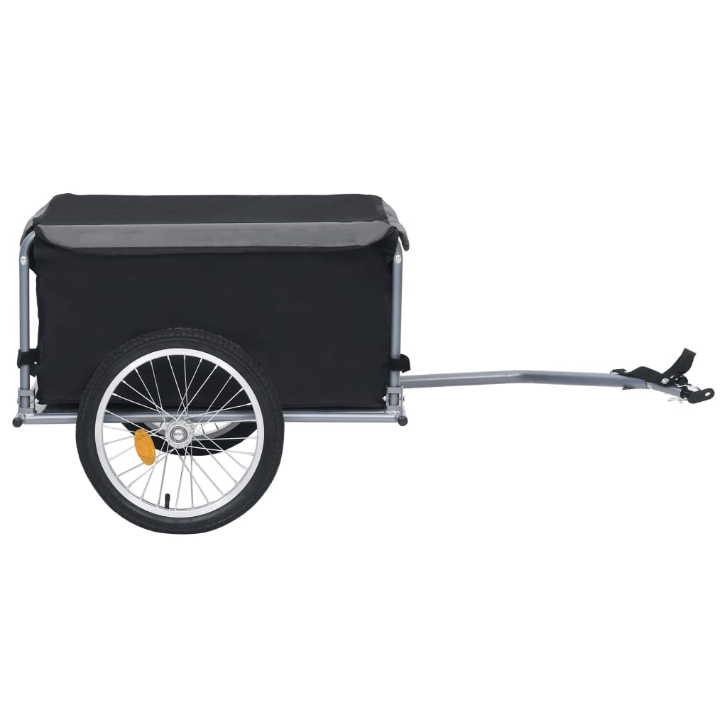 Fietstrailer 65 Kg Zwart en grijs