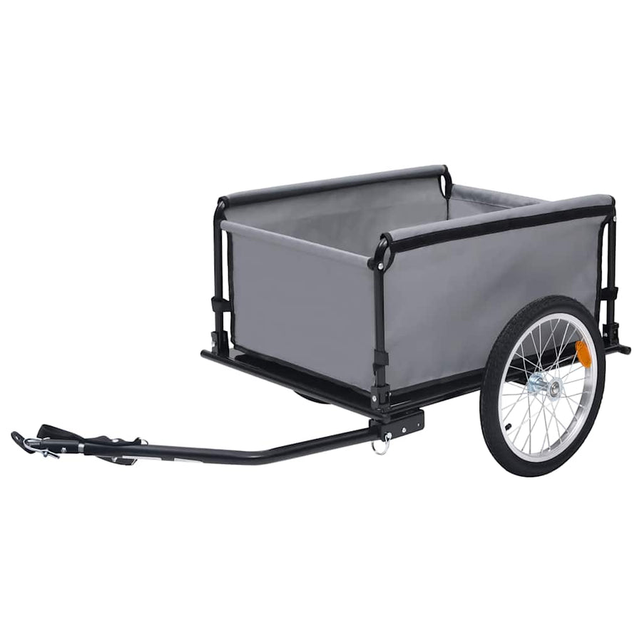 Fietstrailer 65 Kg Grijs en oranje