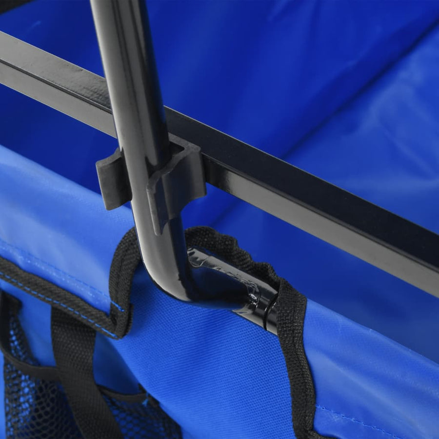Handkar Inklapbaar Met Luifel Staal Blauw