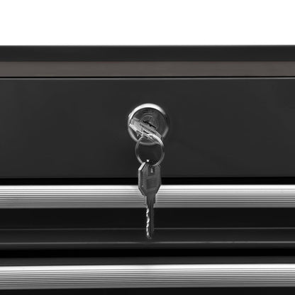 Gereedschapswagen Met 2 Lades Staal Zwart Met 21 lades