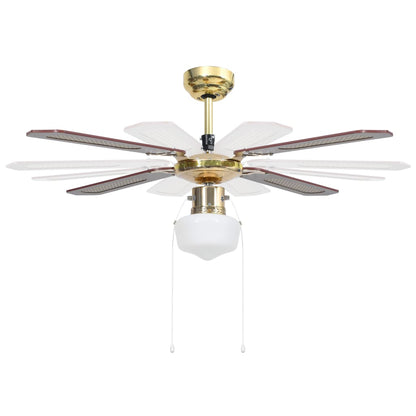 Plafondventilator met lamp 106 cm bruin