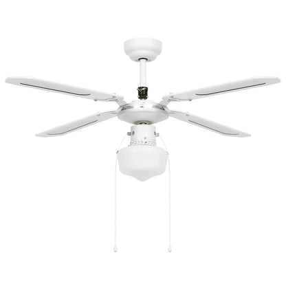 Plafondventilator met lamp 106 cm wit