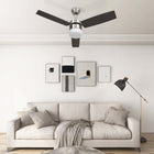 Plafondventilator met lamp 108 cm donkerbruin