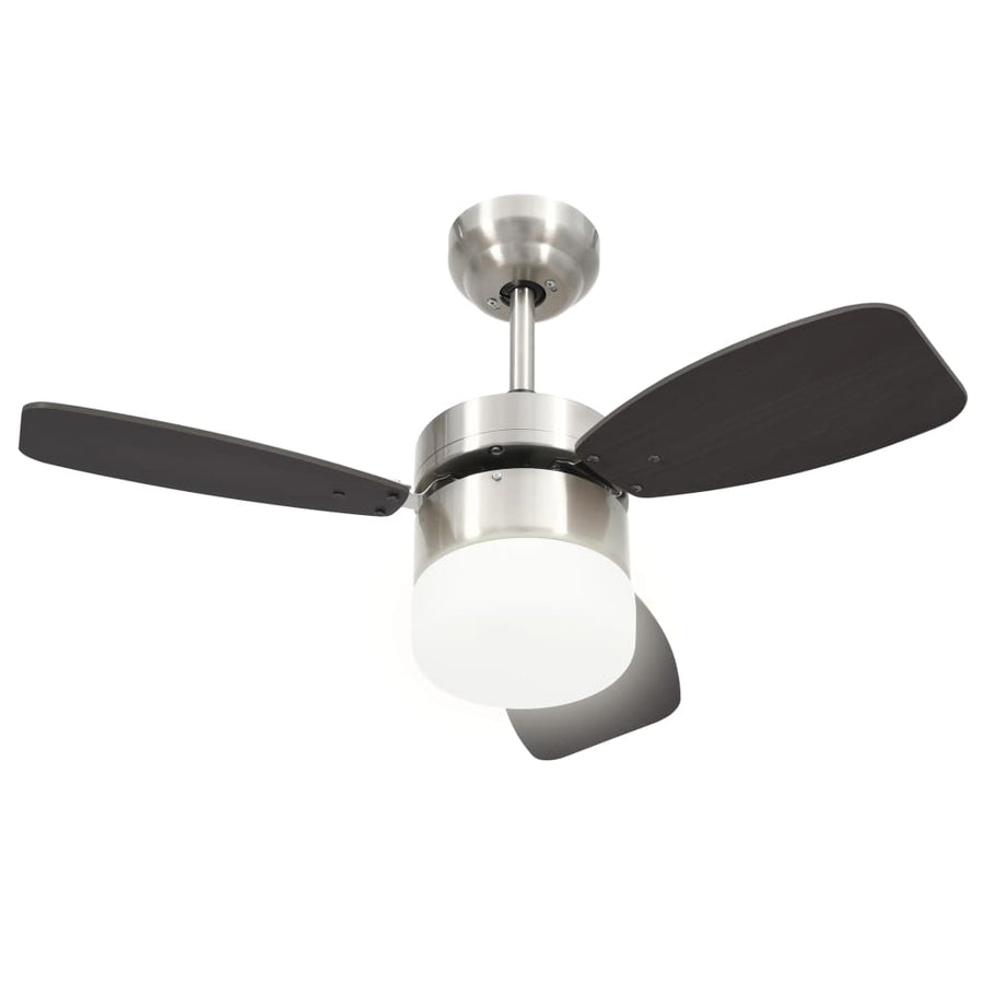Plafondventilator met lamp afstandsbediening 76 cm donkerbruin Ø 76 x 41.5 cm Donkerbruin