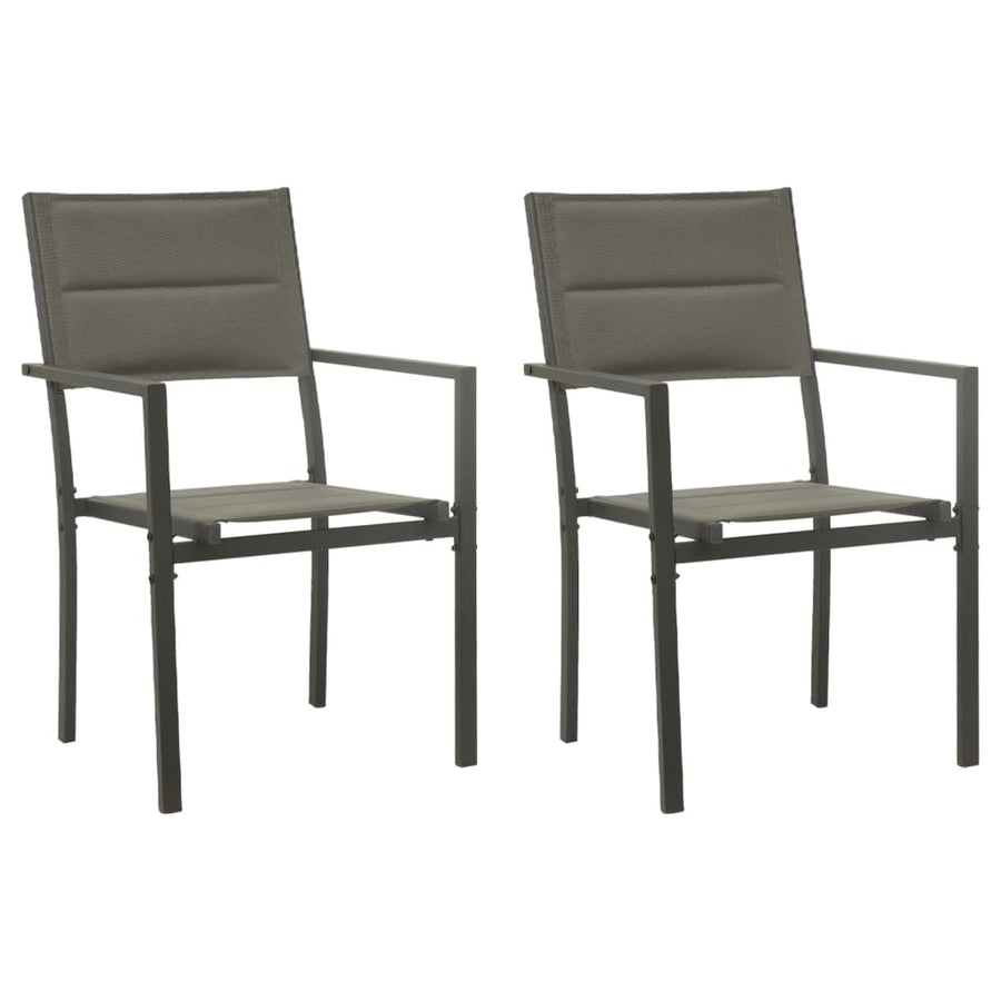 Tuinstoelen Textileen En Staal Grijs En Antracietkleurig 2