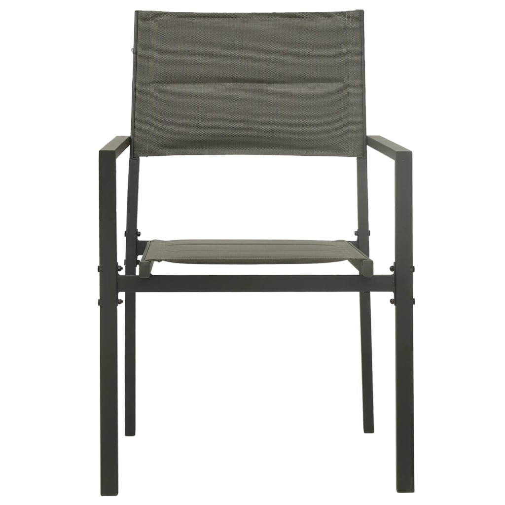 Tuinstoelen Textileen En Staal Grijs En Antracietkleurig 2