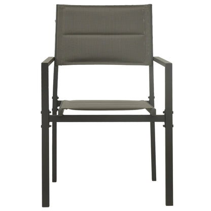 Tuinstoelen Textileen En Staal Grijs En Antracietkleurig 2