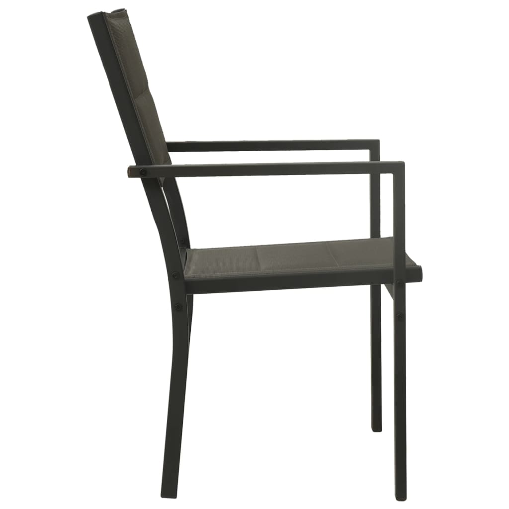 Tuinstoelen Textileen En Staal Grijs En Antracietkleurig 2