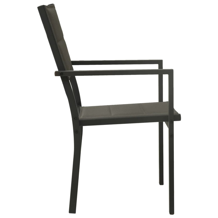 Tuinstoelen Textileen En Staal Grijs En Antracietkleurig 2