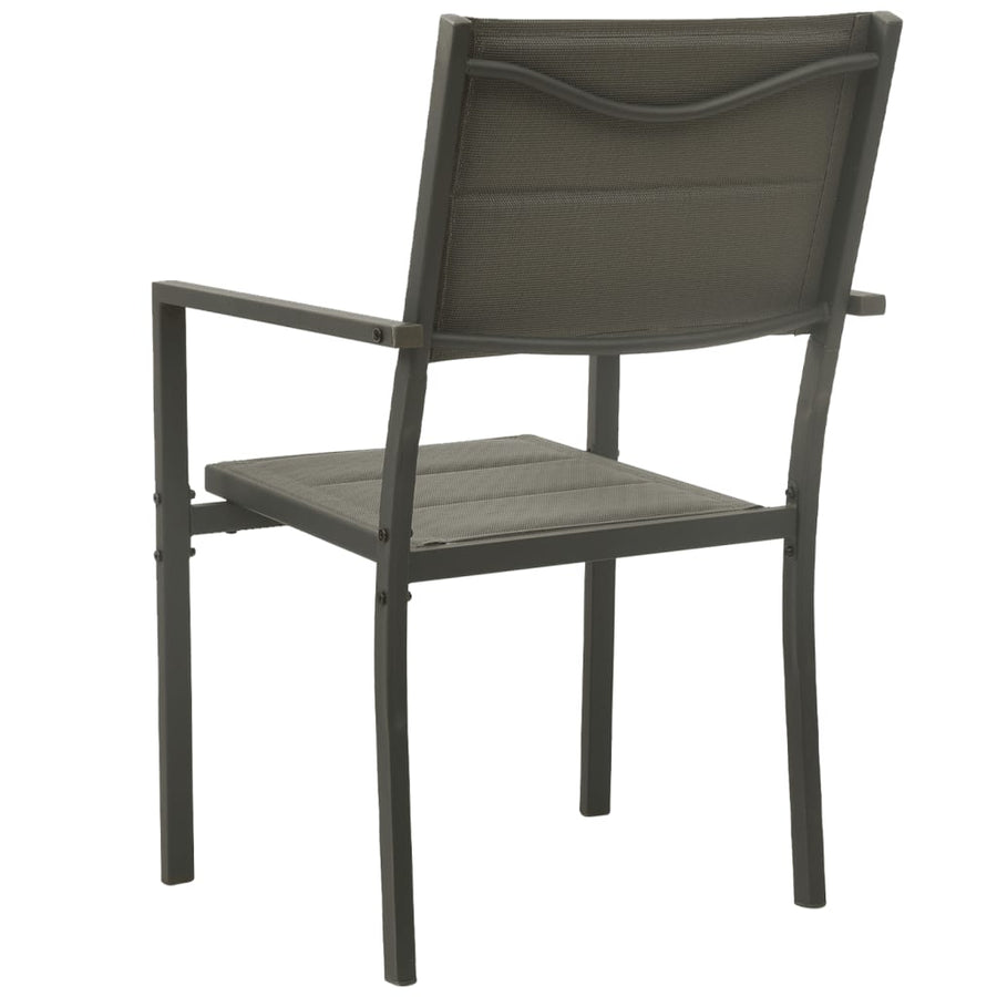 Tuinstoelen Textileen En Staal Grijs En Antracietkleurig 2
