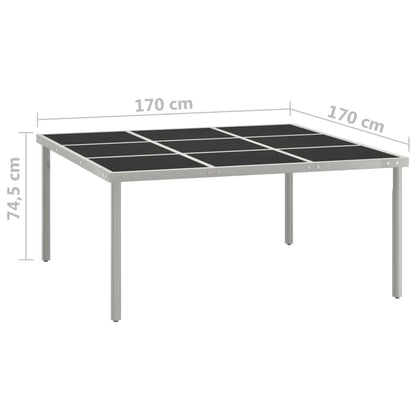 Tuintafel 70X70X74,5 Cm Glas En Staal