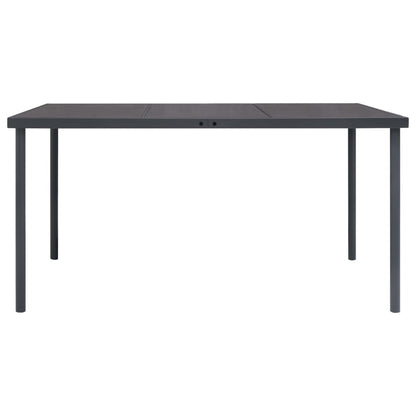 Tuintafel Staal Antracietkleurig 150 x 90 x 74 cm