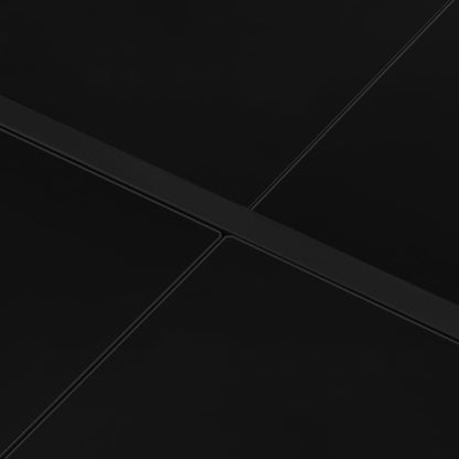 Tuintafel 130X130X72 Cm Staal En Glas Zwart