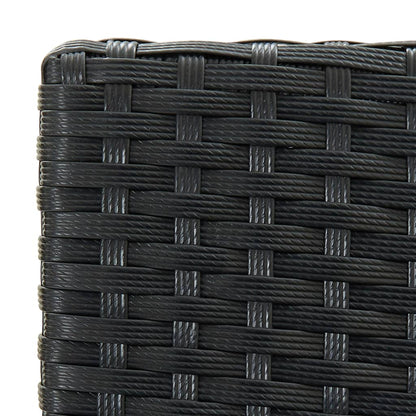 Tuinbarkrukken Met Kussens Poly Rattan 2 Zwart