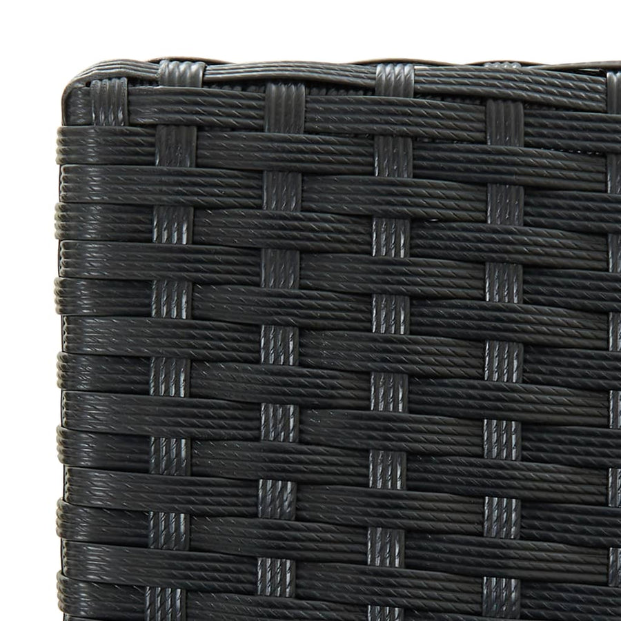 Tuinbarkrukken Met Kussens Poly Rattan 2 Zwart