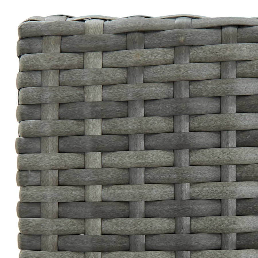 Tuinbarkrukken Met Kussens Poly Rattan 2 Grijs