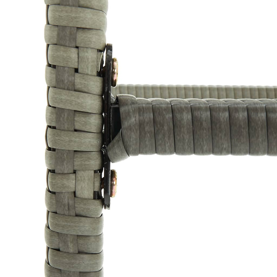 Barkrukken Met Kussens Poly Rattan 4 Grijs
