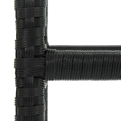 Barkrukken Met Kussens Poly Rattan 6 Zwart