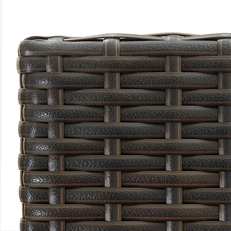 Barkrukken 2 St Poly Rattan Bruin