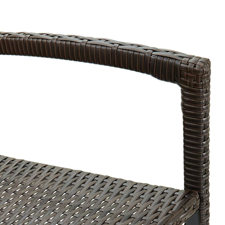 Barkrukken Poly Rattan 4 Bruin