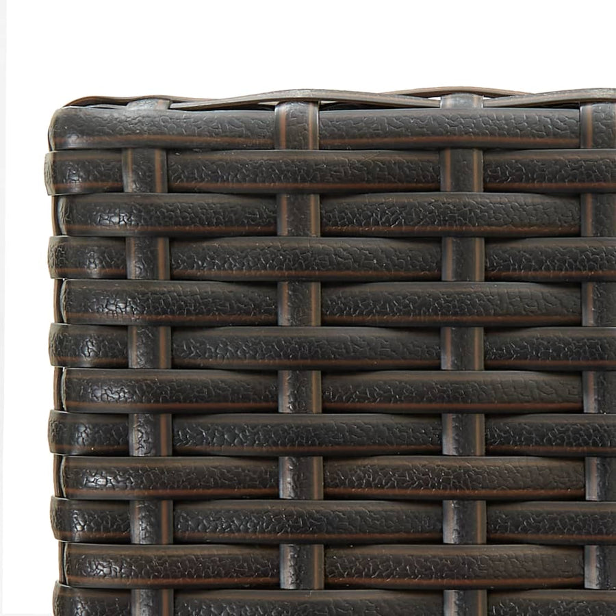 Barkrukken Poly Rattan 4 Bruin