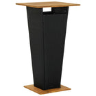 Bartafel 60x60x110 cm poly rattan acaciahout zwart
