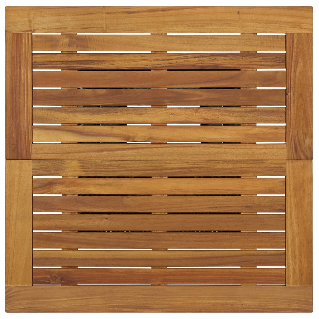 Bartafel 80x80x110 cm poly rattan en massief acaciahout zwart 80 x 80 x 110 cm Zwart