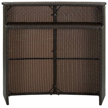 Tuinbartafel 20X55X0 Cm Poly Rattan Bruin